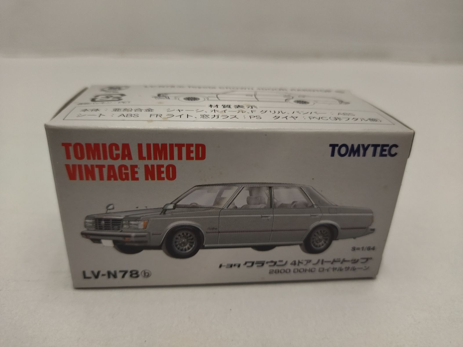 TOYOTA CROWN 4-DOOR HARDTOP GREY 1:64 TOMICA LIMITED VINTAGE NEO N