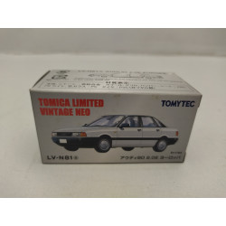 AUDI 80 2.0E EUROPE WHITE 1:64 TOMICA LIMITED VINTAGE NEO N-81a