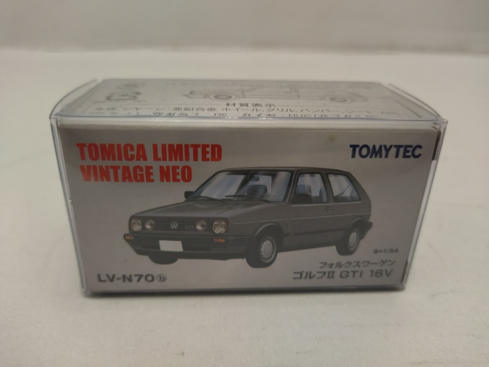 VOLKSWAGEN GOLF 2 GTi 16V GREY 1:64 TOMICA LIMITED VINTAGE NEO N