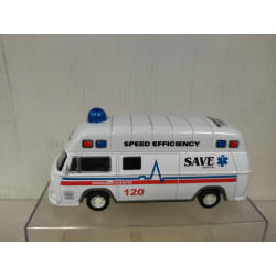 AMBULANCE EMERGENCY SAVE CENTER MEDICAL DIECAST SIZE 13,2x4x6cm