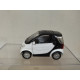 SMART FORTWO BLACK & WHITE 7cm LONG PULLBACK OPEN DOORS NO BOX