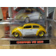 VOLKSWAGEN BEETLE CHOPPED YELLOW/WHITE G-RIDEZ 1:64 MAISTO