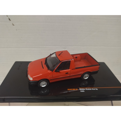 SKODA FELICIA 1995 PICKUP RED 1:43 IXO CLC474N.22 URNA ROTA/BROKEN SHOWCASE