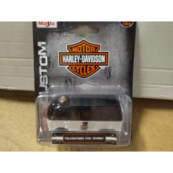 VOLKSWAGEN T1 VAN SAMBA HARLEY-DAVIDSON 1:64 MAISTO