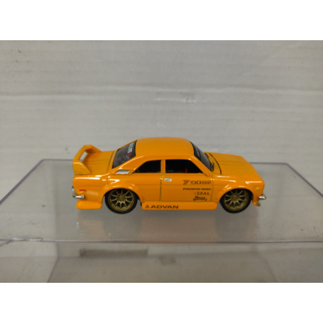 DATSUN 510 ORANGE NISMO ADVAN apx 1:64 MUSCLE MACHINES NO BOX