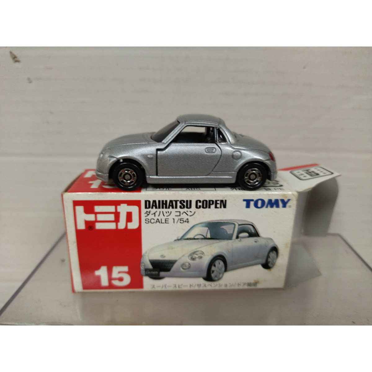 DAIHATSU COPEN (L880) SILVER 1:54/apx 1:64 TOMICA 15 - BCN STOCK CARS