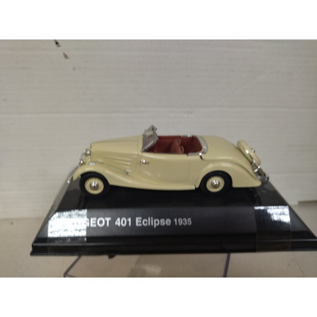 PEUGEOT 401 1935 ECLIPSE LES PEUGEOT 1:43 NOREV HACHETTE CAJA NO ORIGINAL