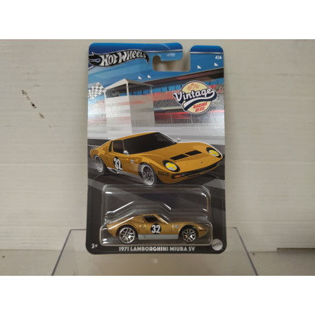 LAMBORGHINI MIURA SV 1971 4/6 VINTAGE RACING 1:64 HOT WHEELS