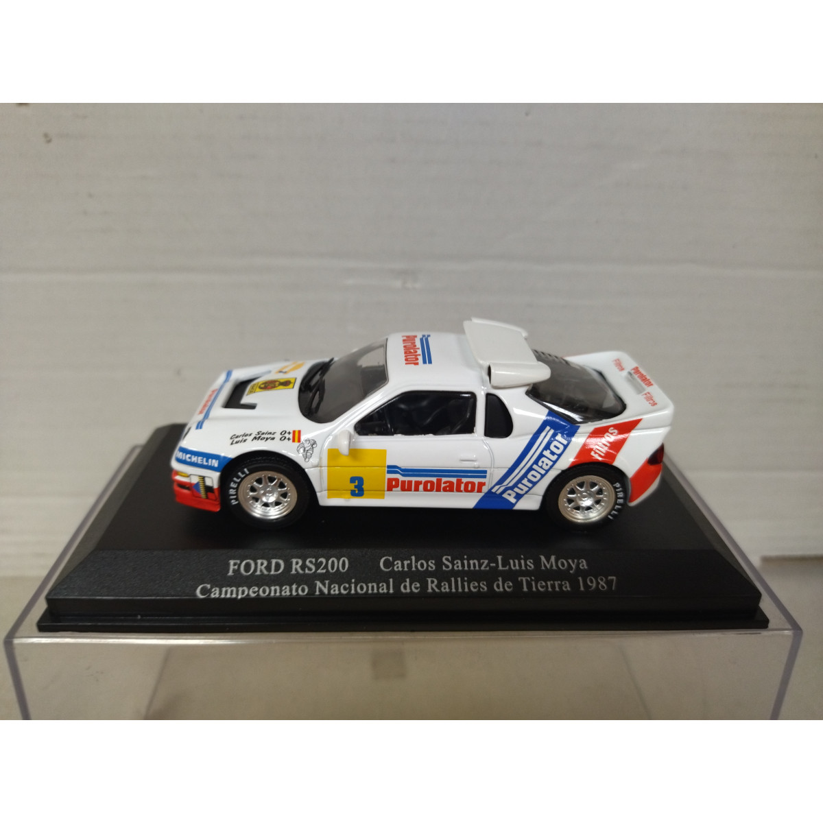 CALCA] Ford RS200 Purolator #3 C. Sainz Campeonato España Rallys de Tierra 1987 (Ref. 026DECA43) 1:43 Kit Car 43 - KIT CAR 43