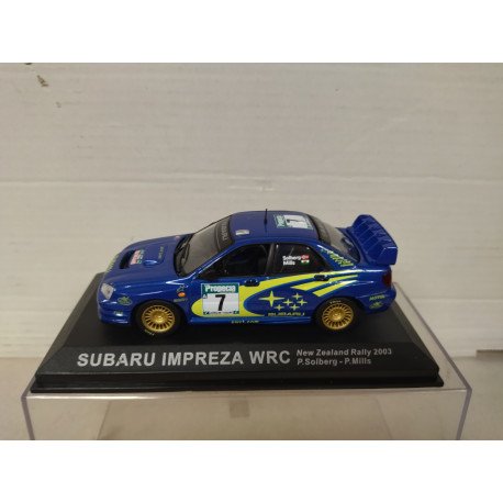 SUBARU IMPREZA WRC 2003 RALLY NEW ZEALAND SOLBERG 1:43 ALTAYA IXO HARD BOX  BCN STOCK CARS