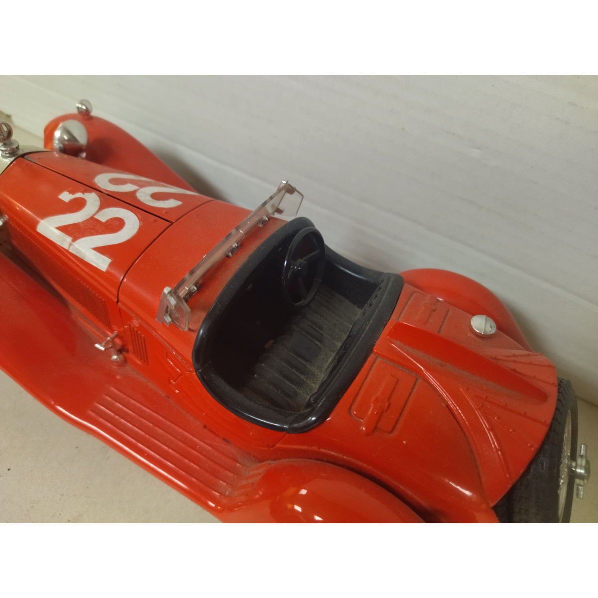 Alfa Romeo 2300 Spider 1932 Rouge #22 - Burago 1/18 - Cabriolet Rallye - Occasion Sans Boîte