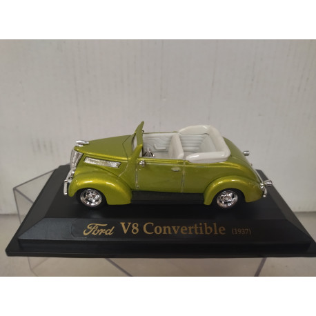 FORD V8 1937 CONVERTIBLE GREEN 1:43 ROAD SIGNATURE BCN STOCK CARS