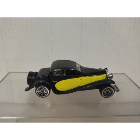 BUGATTI TYPE 50 1937 YELLOW & BLACK 1:64 HOT WHEELS VINTAGE NO BOX