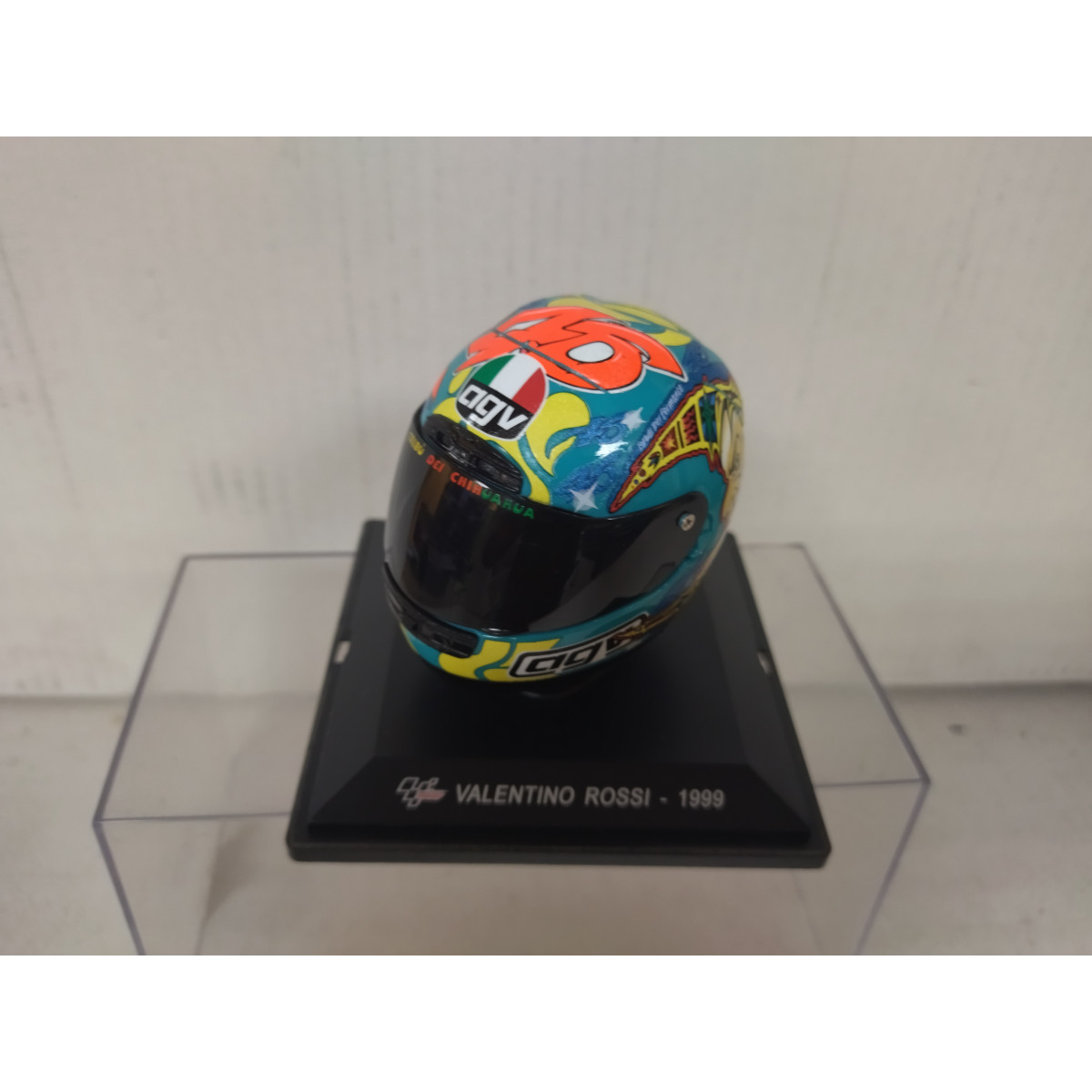 Casque Miniature Valentino Rossi Altaya échelle 1/5 - Winter Test 2014 - Occasion Collection