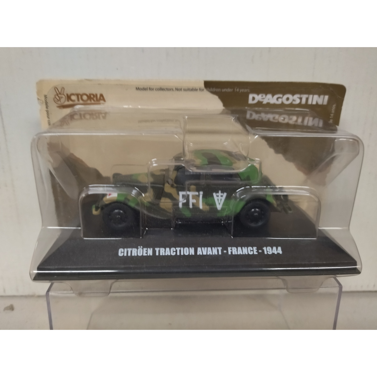 Miniature Citroën Traction FFI - Verem Collection Les Blindés - 1/43 - Kaki
