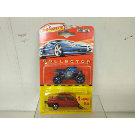 SET/PACK PEUGEOT 406 RED + ATV QUAD apx 1:64 MAJORETTE BOX