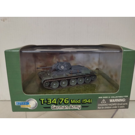 T-34/76 MOD 1941 TANK GERMAN ARMY USSR-URSS-RUSSIA WW 2 1:72 DRAGON ARMOR