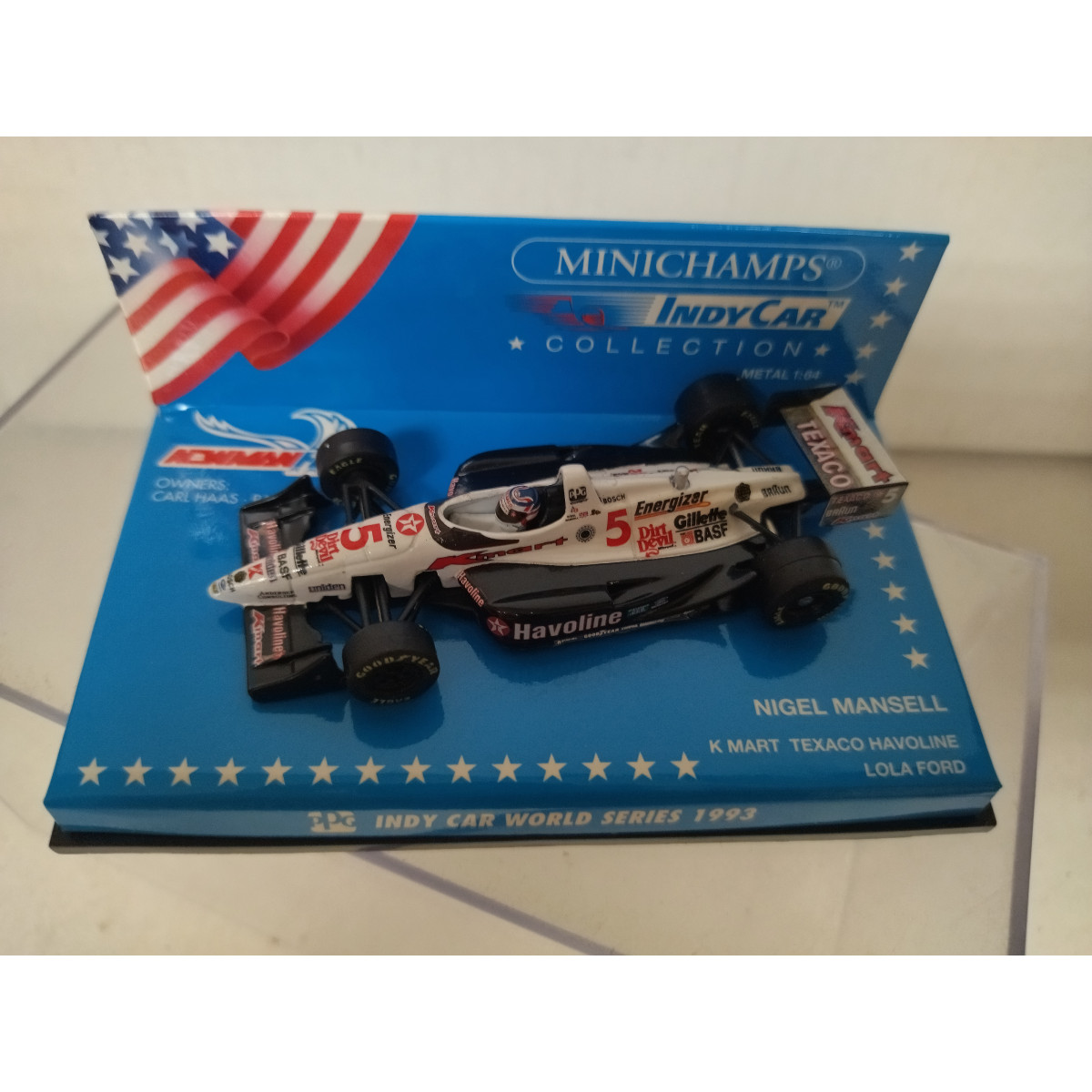 LOLA FORD NIGEL MANSELL INDY CAR WORLD SERIES 1993 1:64 MINICHAMPS