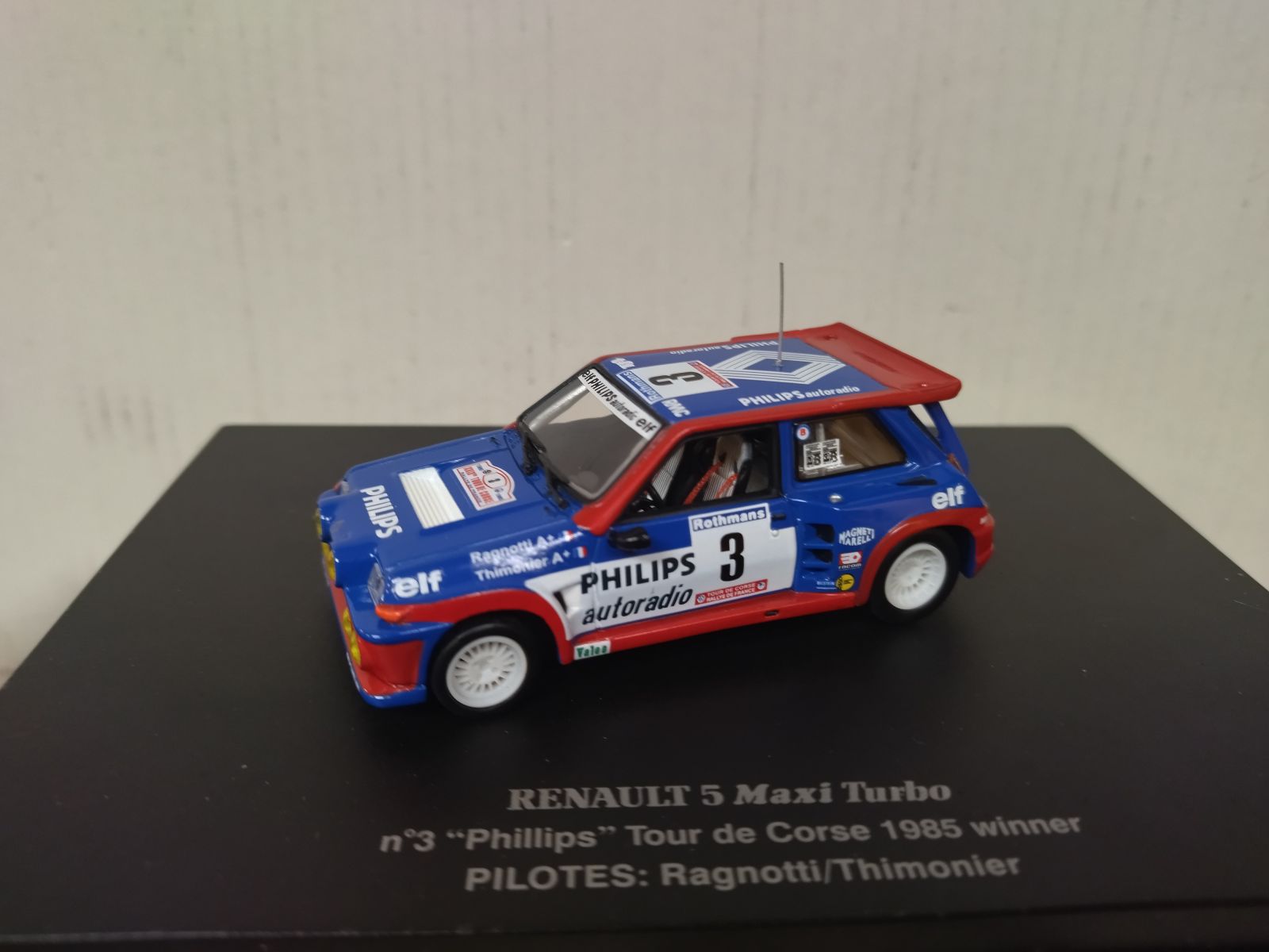 RENAULT 5 MAXI TURBO 1985 WIN RALLY TOUR CORSE RAGNOTTI 1:43