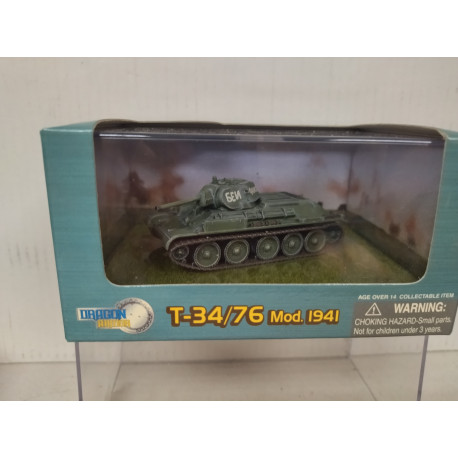 T-34/76 MOD 1941 TANK USSR-URSS-RUSSIA WW 2 1:72 DRAGON ARMOR