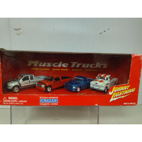 Johnny Lightning マッスルカーシリーズ4台セット 4-CAR BOX SET PICKUP MUSCLE CARS 1:64 JOHNNY LIGHTNING - BCN