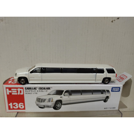 CADILLAC ESCALADE LIMOUSINE WHITE 1:79/apx 164 TOMICA 136