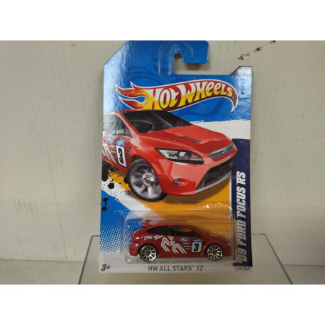 FORD FOCUS RS 2009 RED n9 ALL STARS 12 1:64 HOT WHEELS VINTAGE