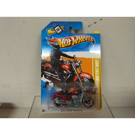 HARLEY-DAVIDSON FAT BOY 2012 NEW MODELS 1:64 HOT WHEELS VINTAGE