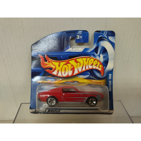 FORD MUSTANG 1968 RED 1:64 HOT WHEELS VINTAGE