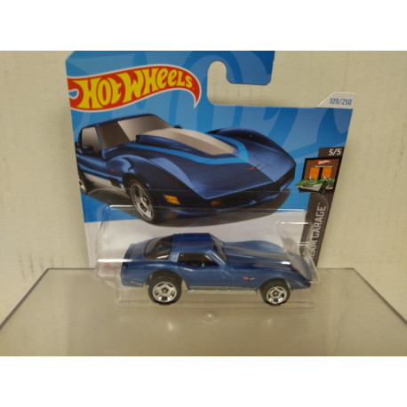 CHEVROLET CORVETTE C3 STINGRAY BLUE 5/5 DREAM GARAGE 1:64 HOT WHEELS