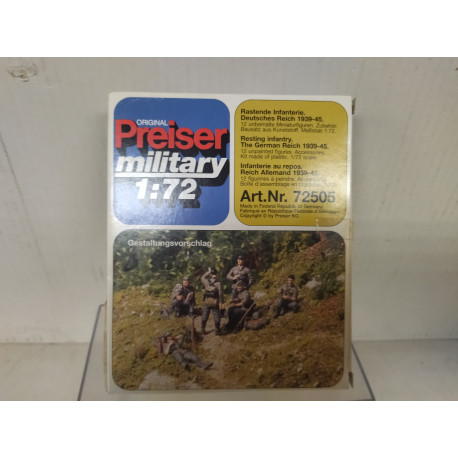 RESTING INFANTRY 1939-45 GERMAN REICH FIGURES 1:72 PREISER 72505
