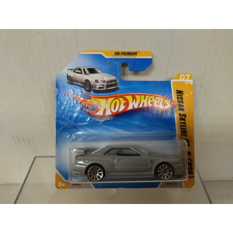 NISSAN SKYLINE GT-R R34 GREY/SILVER 1:64 HOT WHEELS VINTAGE