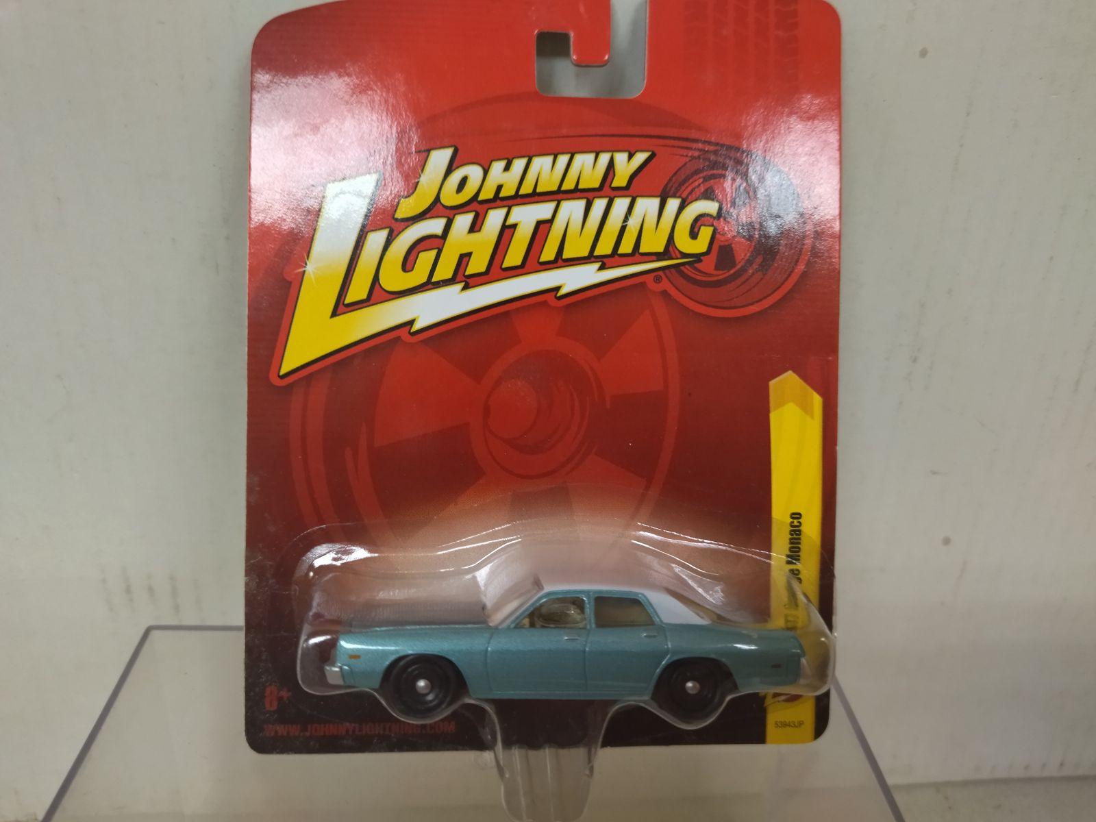 DODGE MONACO 1977 BLUE/WHITE 1:64 JOHNNY LIGHTNING - BCN STOCK CARS