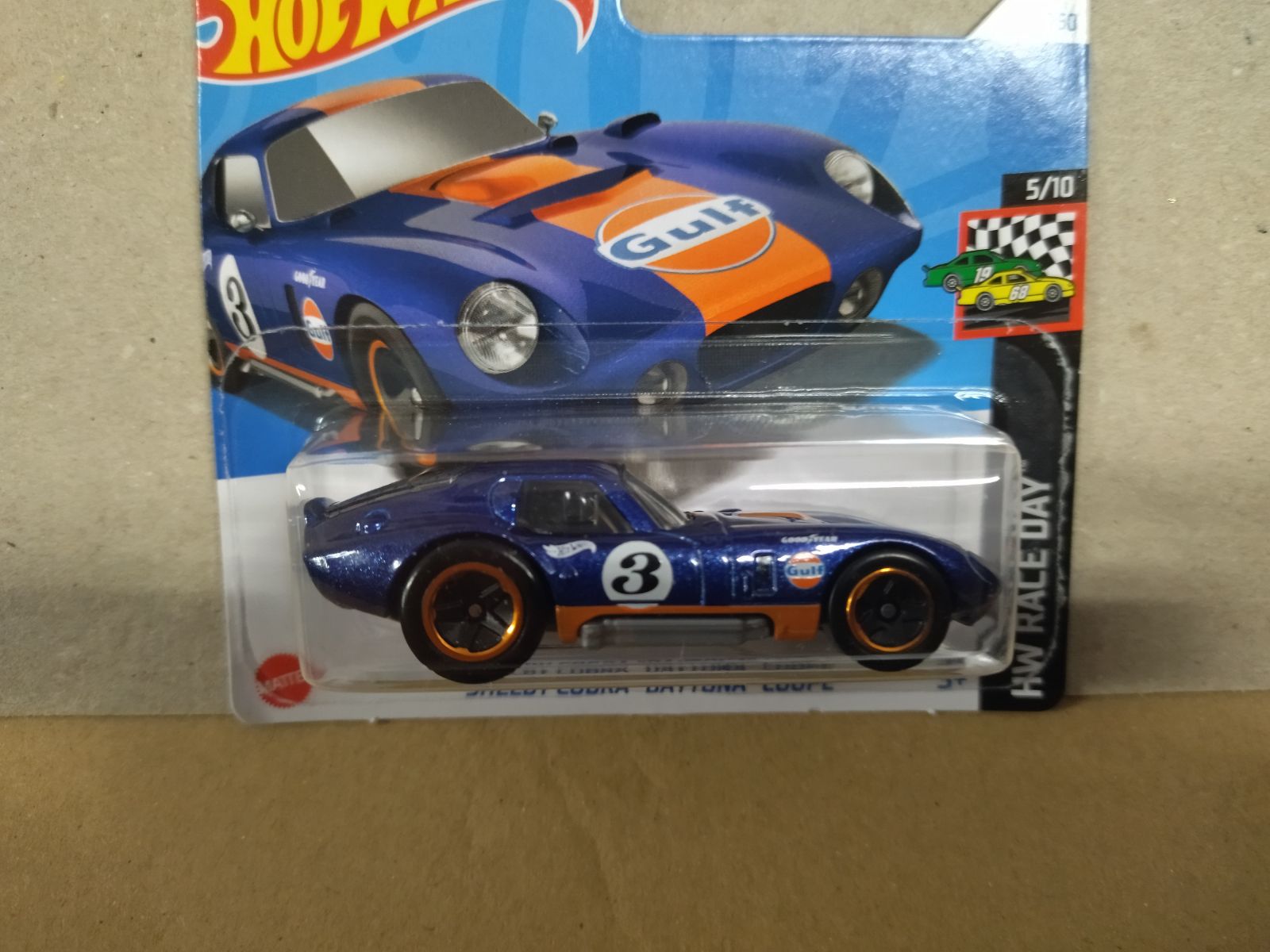 SHELBY COBRA DAYTONA COUPE GULF DARK BLUE 5/10 RACE DAY 1:64 HOT