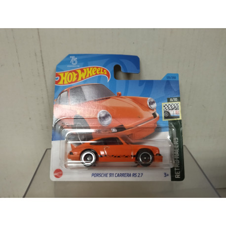 PORSCHE 911 CARRERA RS 2.7 ORANGE 8/10 RETRO RACERS 1:64 HOT WHEELS