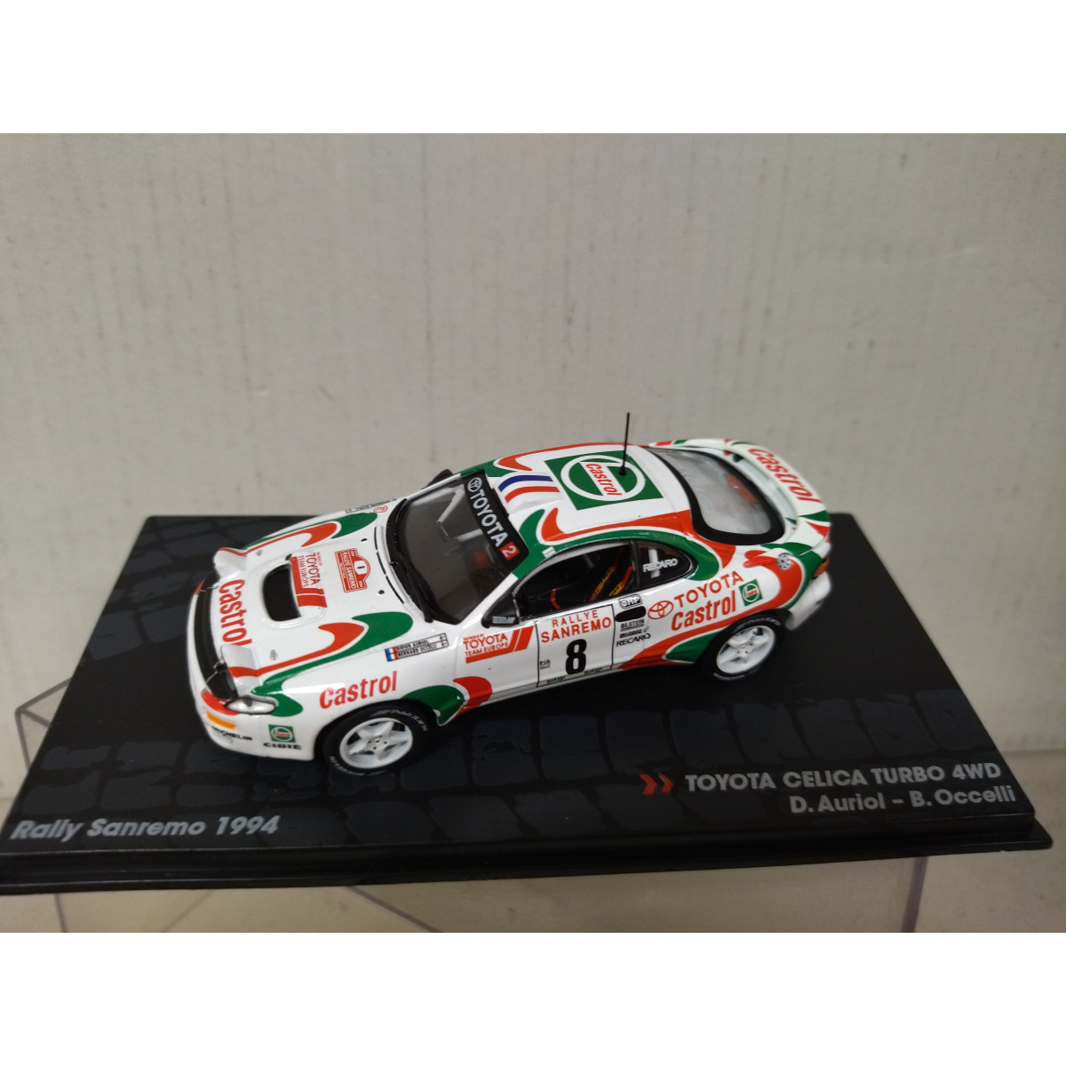 TOYOTA CELICA 1994 TURBO 4WD RALLY SANREMO AURIOL 1:43 EAGLEMOSS