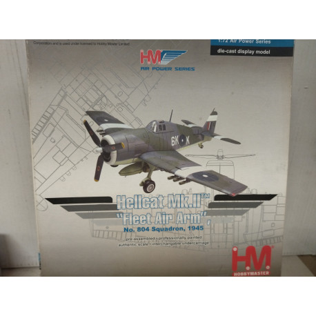 GRUMMAN F6F HELLCAT MK.II 1945 FLEET AIR ARM WW 2 1:72 HOBBYMASTER