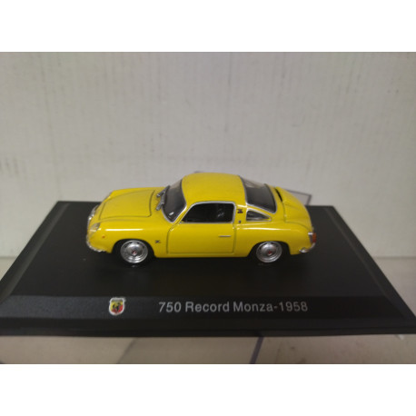 FIAT ABARTH 750 1958 RECORD MONZA YELLOW 1:43 METRO HACHETTE