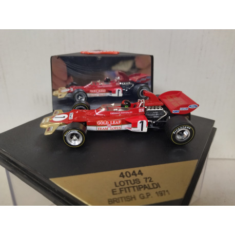 LOTUS 72 1971 BRITISH GP FITTIPALDI FORMULA F1 1:43 QUARTZO Q4044
