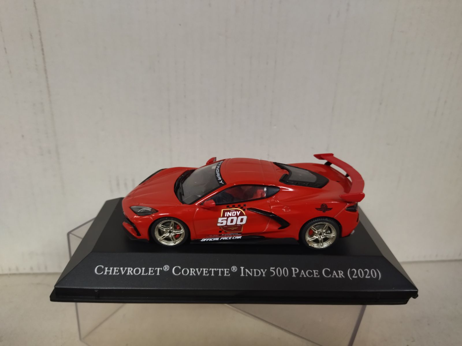 Modèle Réduit Chevrolet Corvette C8 Pace Car 2020 - 1/43 Altaya - Rouge - Américaine