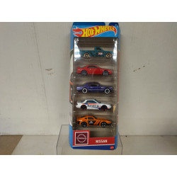 NISSAN 5-PACK DATSUN 620, SILVIA, FAIRLADY, SKYLINE BNR-32, 2000 GT-X  1:64 HOT WHEELS