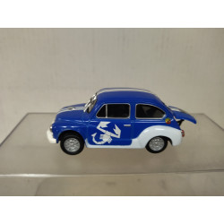 FIAT ABARTH 1000 1971 TC (SEAT 600 ) BLUE/WHITE 1:43 SALVAT SOLIDO NO BOX