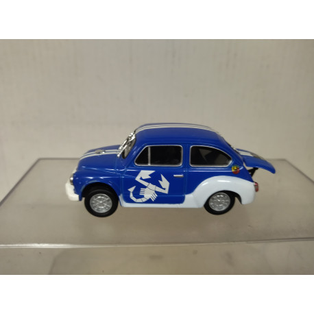 FIAT ABARTH 1000 1971 TC (SEAT 600 ) BLUE/WHITE 1:43 SALVAT SOLIDO NO BOX