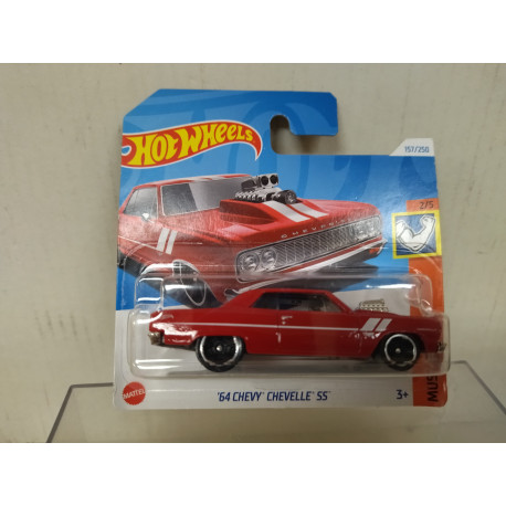 CHEVROLET CHEVELLE 1964 SS RED 2/5 MUSCLE MANIA 1:64 HOT WHEELS