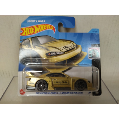 NISSAN SILVIA S15  GOLD LB SUPER SILHOUETTE LIBERTY WLK 1/5 MODIFIED 1:64 HOT WHEELS