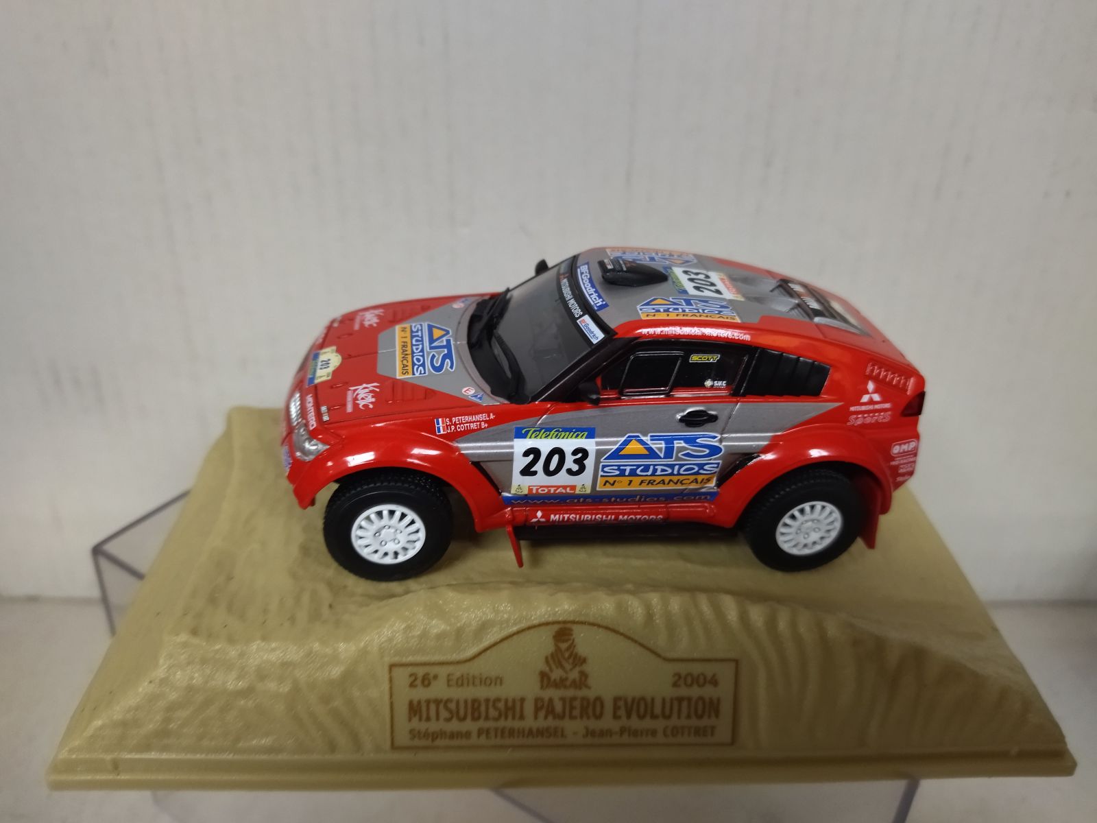 NOREV パジェロEVOLUTION 2004 DAKAR MITSUBISHI PAJERO EVOLUTION N°203 DU RALLYE PARIS-DAKAR 2004