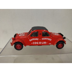 CITROEN 2CV 1961 POMPIERS COGOLIN 1:43 NOREV HACHETTE NO BOX
