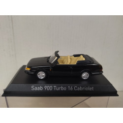 SAAB 900 TURBO 16 CABRIOLET 1992 BLACK 1:43 NOREV 810045 NV