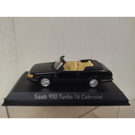 SAAB 900 TURBO 16 CABRIOLET 1992 BLACK 1:43 NOREV 810045 NV