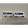 FORD CAMION/TRUCK ELF COMPETITION + TRAILER 1:100/apx 1:64 MAJORETTE NO BOX